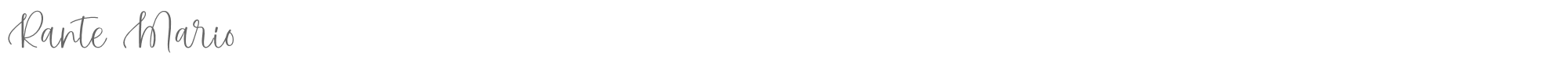 Sample characters Rante Mario Font